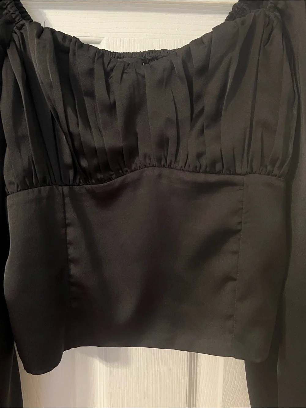 Abercrombie & Fitch Black Square Neck Blouse